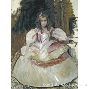 Hot sale handmade decoration lonely girl painting art for wall decor